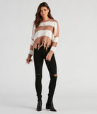 With fun and flirty details, Cozy Mood Striped Knit Sweater shows off your unique style for a trendy outfit for the summer season!