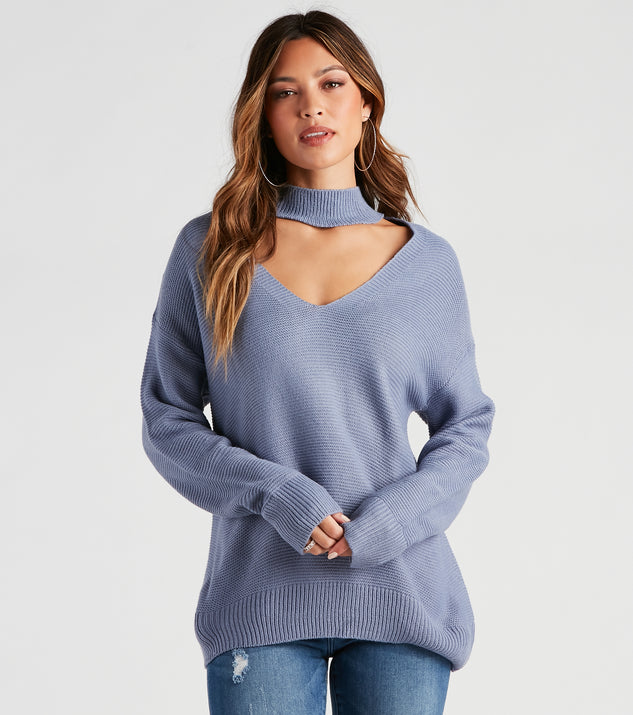 With fun and flirty details, Keeping Knit Chic Mock Neck Sweater shows off your unique style for a trendy outfit for the summer season!
