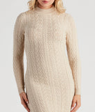Flirty In Fall Cable Knit Dress