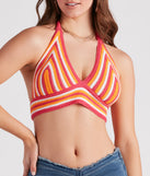 Desert Heat Crochet Striped Crop Top is a fire pick to create 2023 festival outfits, concert dresses, outfits for raves, or to complete your best party outfits or clubwear!