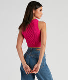 With fun and flirty details, Trendsetting Cutie Cable Knit Cropped Tank shows off your unique style for a trendy outfit for the summer season!