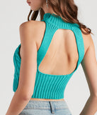 With fun and flirty details, Look Back At Me Cable Knit Top shows off your unique style for a trendy outfit for the summer season!