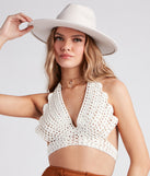 Hearts Flutter Crochet Butterfly Halter Top is a fire pick to create 2023 festival outfits, concert dresses, outfits for raves, or to complete your best party outfits or clubwear!