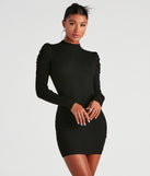 The trendy Chic Perfection Mock Neck Sweater Dress is the perfect pick to create a holiday outfit, new years attire, cocktail outfit, or party look for any seasonal event!