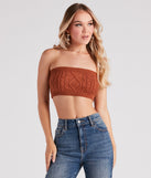 You’ll look stunning in the Call Me Cutie Cable Knit Tube Top when paired with its matching separate to create a glam clothing set perfect for a New Year’s Eve Party Outfit or Holiday Outfit for any event!