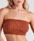 With fun and flirty details, Call Me Cutie Cable Knit Tube Top shows off your unique style for a trendy outfit for the summer season!