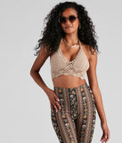 Dance All Day Crochet Halter Top is a fire pick to create 2023 festival outfits, concert dresses, outfits for raves, or to complete your best party outfits or clubwear!