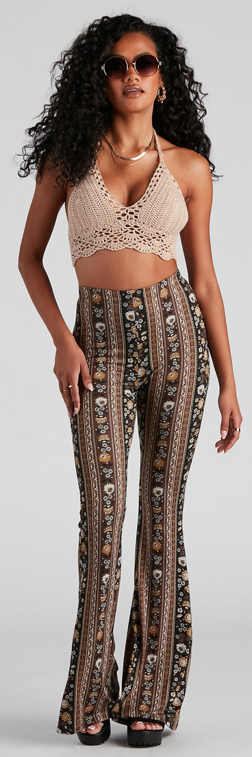 Dance All Day Crochet Halter Top is a fire pick to create 2023 festival outfits, concert dresses, outfits for raves, or to complete your best party outfits or clubwear!