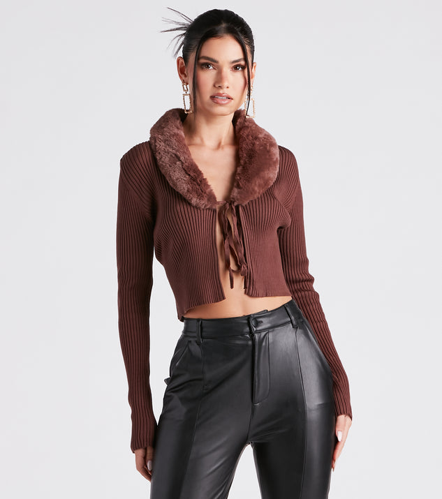 With fun and flirty details, Fur Real Slay Knit Crop Cardigan shows off your unique style for a trendy outfit for the summer season!