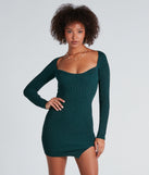 Glimmer Girl Long Sleeve Mini Sweater Dress
