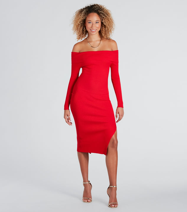 Can\'t Help It Off-The-Shoulder Sweater Dress | Windsor