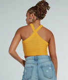 With fun and flirty details, the Cutest Style Halter Sweater Knit Crop Top shows off your unique style for a trendy outfit for summer!