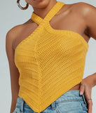 With fun and flirty details, the Cutest Style Halter Sweater Knit Crop Top shows off your unique style for a trendy outfit for summer!