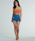 With fun and flirty details, the Elevated Trend Sweater Knit Tube Crop Top shows off your unique style for a trendy outfit for summer!