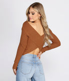 Lace Up Cross Back Sweater