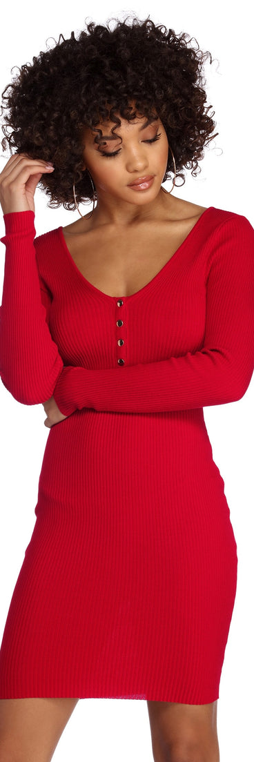 Always Committed Sweater Dress