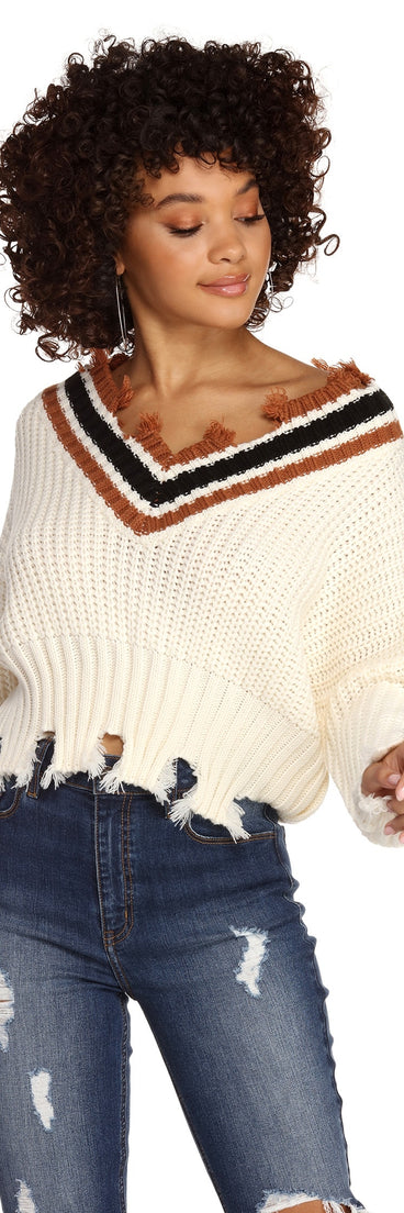 Best In Style Varsity Striped Sweater