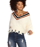 Best In Style Varsity Striped Sweater