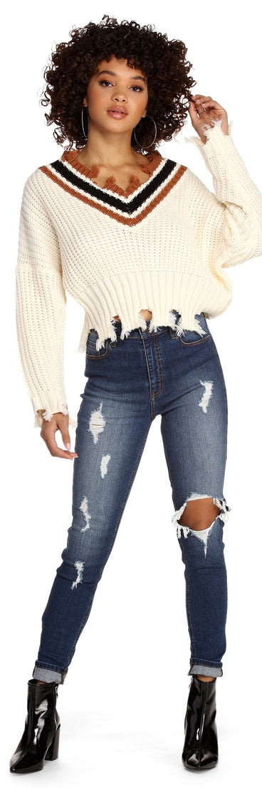 Best In Style Varsity Striped Sweater