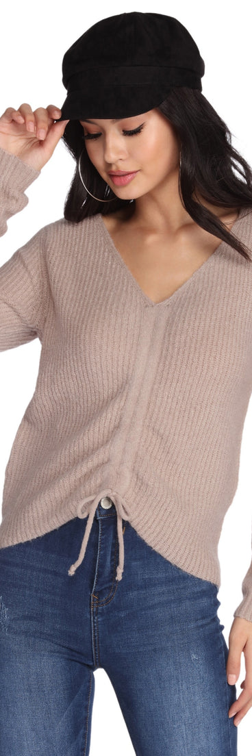 All About Knit Fuzzy Sweater