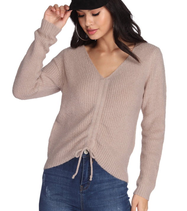 All About Knit Fuzzy Sweater