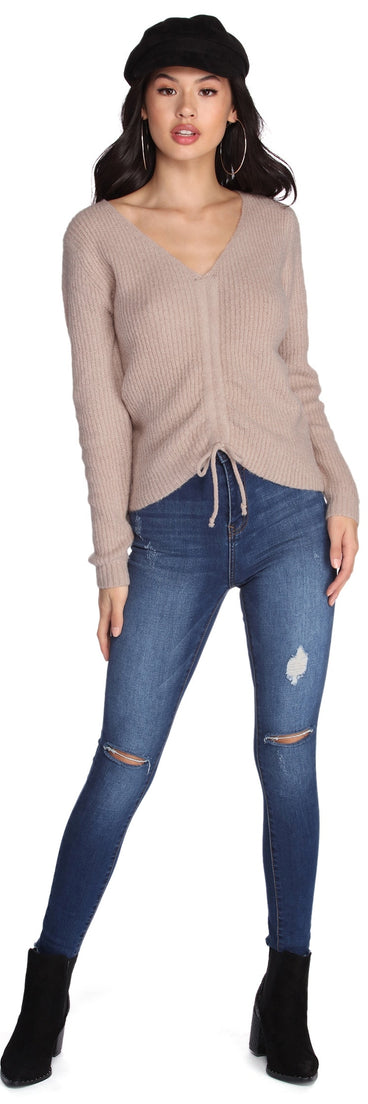 All About Knit Fuzzy Sweater