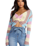 Sassy And Striped Cropped Sweater