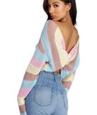 Sassy And Striped Cropped Sweater