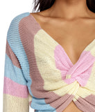 Sassy And Striped Cropped Sweater
