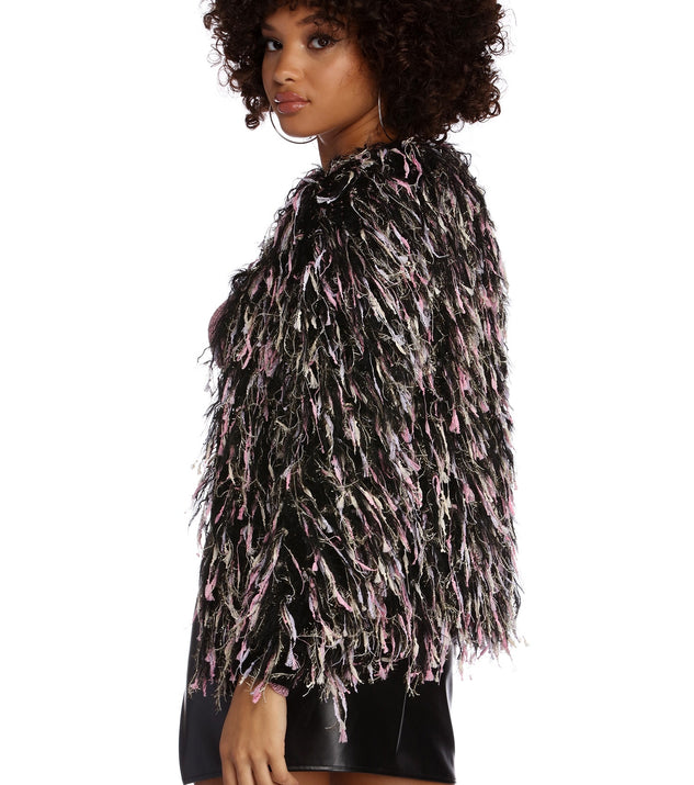 Fab In Fringe Shaggy Cardigan Windsor