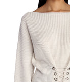 Lovely Lace Up Sweater