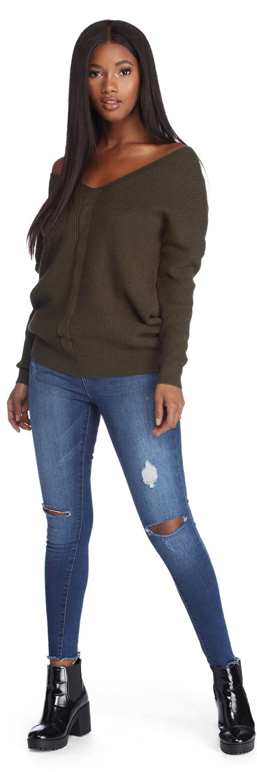 Perfectly Balanced Pullover Knit Sweater