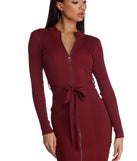 Zipped With Style Knit Dress