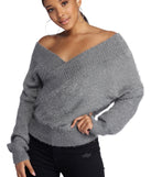 Unnecessary Ties Faux Wrap Sweater