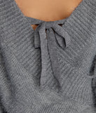 Unnecessary Ties Faux Wrap Sweater