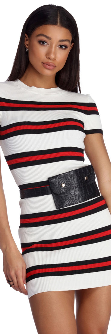 Stripe It Right Sweater Dress