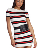 Stripe It Right Sweater Dress