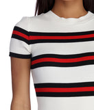 Stripe It Right Sweater Dress