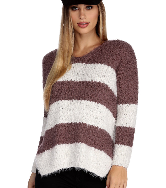 Sweetly Striped Cozy Sweater