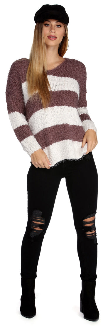 Sweetly Striped Cozy Sweater