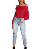 Cutie In Cable Knit Cropped Sweater