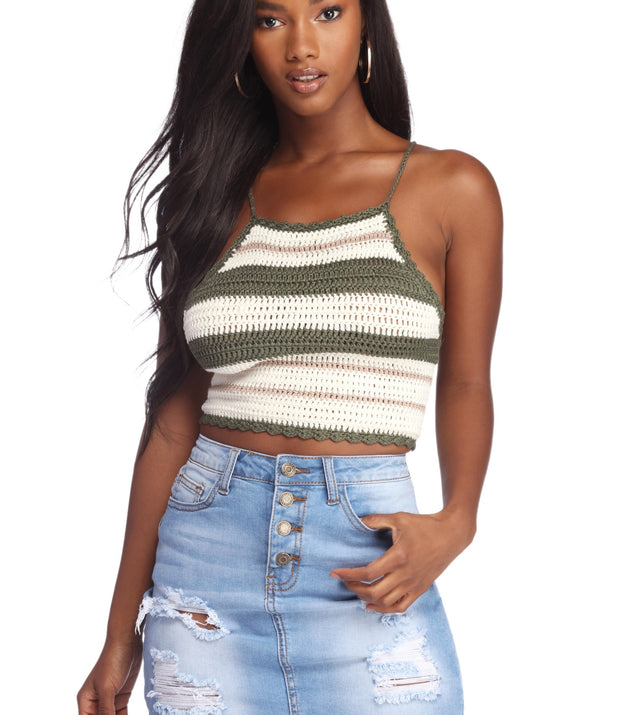 Cutie In Crochet Crop Top for 2022 festival outfits, festival dress, outfits for raves, concert outfits, and/or club outfits