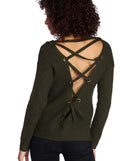 Lattice Back Cozy Pullover Sweater