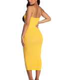 Sleek Style Ribbed Midi Dress