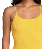 Sleek Style Ribbed Midi Dress