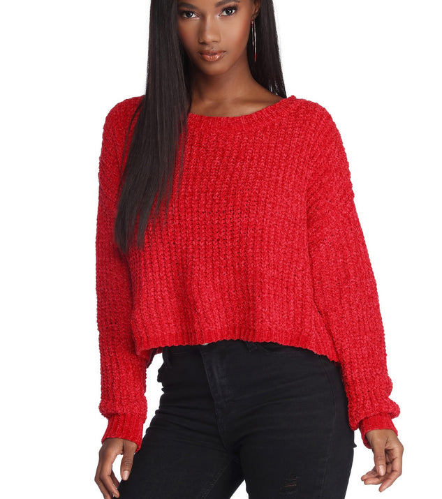 Flix And Chenille Pullover