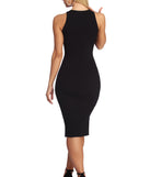 Take A Snap Button Midi Dress
