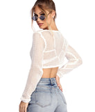 Getaway In Crochet Crop Top is a trendy pick to create 2023 festival outfits, festival dresses, outfits for concerts or raves, and complete your best party outfits!