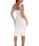 Oh Snap Button Midi Dress