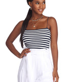 Nautical Babe Striped Crop Top
